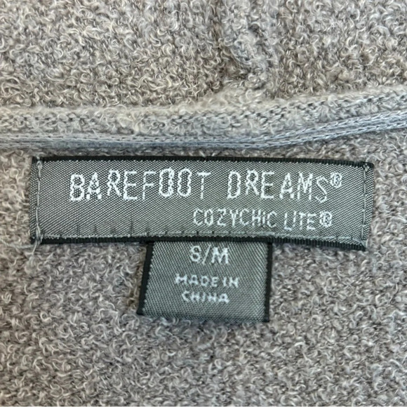 Barefoot Dreams Cozy Chic Lite Calypso Waterfall Cardigan Ombre Pewter Black S/M - Picture 9 of 11